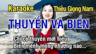 Thuyền Và Biển  Karaoke Thiếu Giọng Nam ► Song Ca Với Ngọc Lan  Thiết TV