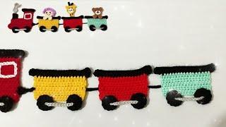 Tiren vagonu yapımı çok kolay bebek örgü yelek battaniye süsü easy crochet