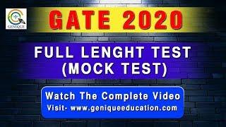 GATE 2020 I Mock Test I Open for All I EE EC IN I Genique I Registration Open