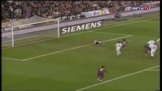 Ronaldinho goal standing ovation Real Madrid 0 3 Barcelona El Clasico 2005