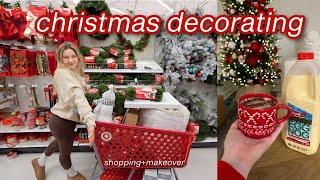 DECORATING MY HOUSE FOR CHRISTMAS  exterior lights viral xmas tree target runs