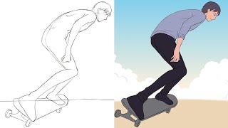 Skateboarding Frame By Frame Animation Process