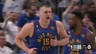 Nikola Jokics stellar footwork touch post moves in the paint in Nuggets win over Wolves R1G1 2023