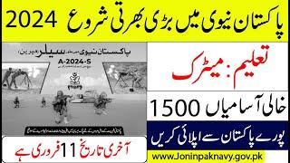 Join Pak Navy  Pakistan navy jobs 2024 Online Registration Open  www.joinpaknavy.gov.pk
