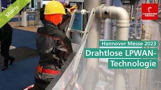 Alleinarbeiter-Schutz durch drahtloses Alarm-System  Fraunhofer IIS @ Hannover Messe 2023