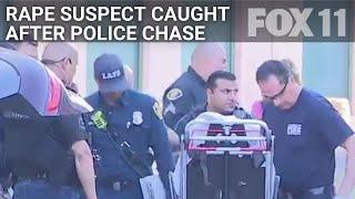 Police detain rape suspect after wild police chase through LA County