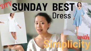 Making a version of Aritzias V-neck Babydoll Dress with Simplicity 8910