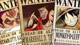 Top 10 Highest Known Bounties In One Piece - Top 10 One Piece Bounties