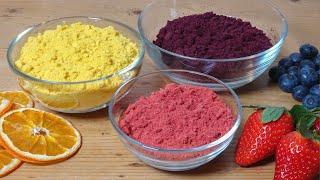 DIY dried fruit powder for natural food flavouring and coloring  relaxing cooking video