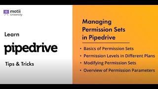 Managing Permission Sets in Pipedrive