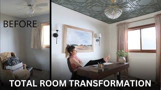 EXTREME Room Makeover  Bedroom to Office Start to Finish