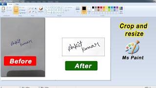 How to resize and crop in Ms Paint Edit Picture in Ms Paint
