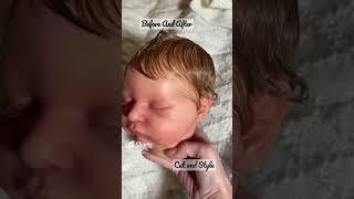 Reborn Baby Doll Laura Sculpt By Bonnie Brown Gets A Hair Cut and Style