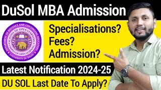 DU SOL Admission 2024 MBA Course  Complete Details  SOL Admission 2024  Sol MBA Admission 2024