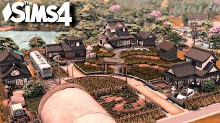 Japanese Countryside Village  No CC  The sims 4  Stop motion Speed build