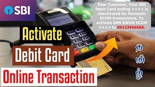 SBI debit card online transaction activation tamil  swon ecom   sbi ecom service activation yono