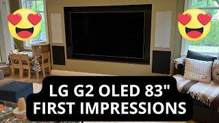 LG G2 OLED First Impressions  83 4K HDR Awesomeness Initial evo Gallery Edition TV Review