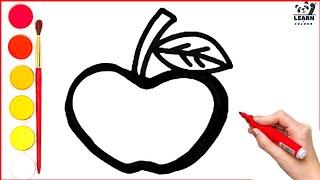 How to draw an apple  easy drawing for beginners