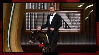 Jimmy Kimmel and Jenny the Donkey at the Oscars  95th Oscars 2023