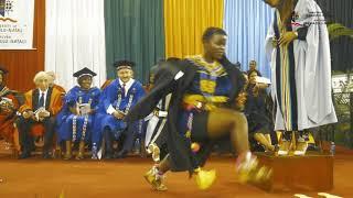 Graduate celebrates with traditional dance