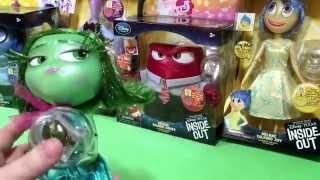 Disney Store Exclusive Pixar Inside Out Movie Deluxe Talking Figures Joy Anger Disgust Fear Sadness