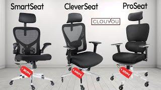 Ergonomische Bürostühle im Vergleich CLOUVOU SmartSeat  CleverSeat  ProSeat