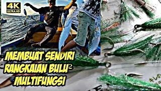 Membuat rangkaian bulu umpan kembung danGTbaby giant trevally