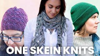 13 One Skein Projects On-the-go knitting patterns for summer