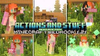 THE BEST Minecraft PEBedrock animations resource pack for 1.21Actions and Stuff ⁺˖ ⸝⸝