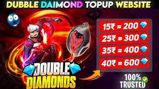 BEST DOUBLE DIAMOND TOP UP WEBSITE IN FF  DOUBLE DIAMOND TOP UP KAISE KARE  DOUBLE DIAMOND TOPUP