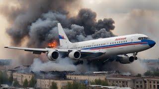 13 Minutes Ago Russian IL-96 Plane Carrying Russian President and Ministers Explodes at Moscow Bord