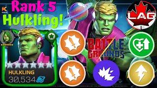 RANK 5 HULKLING Epic Gameplay Top 3 Battlegrounds Champ Fat Fury Damage The King of Space- MCOC