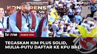 Pakai Kemeja Biru Pasangan Calon Kepala Daerah Mulia-PAS Daftar ke KPU Bali  Kabar Siang tvOne