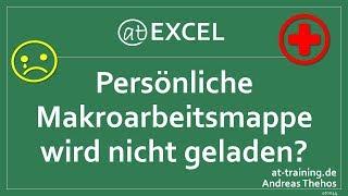 Persönliche Arbeitsmappe reaktivieren - personal.xlsb fehlt - Excel