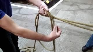 Вязка спасательной верёвки за конструкцию 4 способа