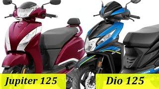 TVS Jupiter 125 vs Honda Dio 125  Difference Between Honda Dio 125 & TVS Jupiter 125  @RajuSNair