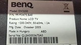Телевизор Benq DV3250 моргает светодиод и не включается