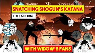 Snatching Shoguns Katana with Widows Fans  CSK OFFICIAL  Shadow Fight 2  Trolling Shogun