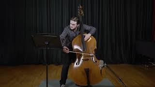 Blake Hilley Plays David Andersons Four Short Pieces for Solo Double Bass II. Scherzando