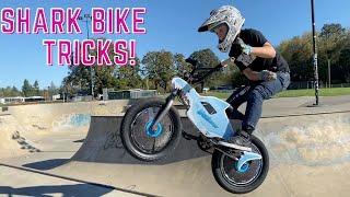 Riding a Shark Bike Monster Jam Megalodon RC vs Megalodon BMX