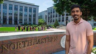 Day At Northeastern  University  Boston Tour  FUN  GYM  STUDY   VLOG 