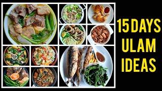 15 DAYS ULAM IDEAS SINIORAJUANS KITCHEN  EASY RECIPE