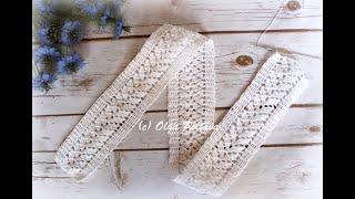 How to Crochet Lace Edging Lacy Trim Thread Bookmark Crochet Video Tutorial