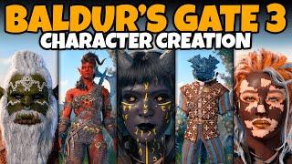 Baldurs Gate 3 Character Creation All Races Male & Female Full Customization All Options More
