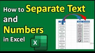 Easily Separate Text & Numbers from a list in Excel  Data Management in Excel