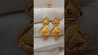 Simple Gold Earrings Design #tanishajewellers#gold#earrings