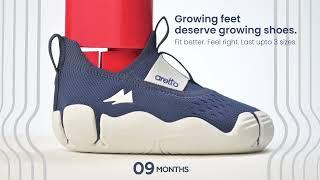 Aretto Leaps - Growing shoes for Growing Kids  Up to 3x Shoe Expansion  Online Store  Order Today