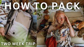 PACK WITH ME - Two Week Trip Carry On Check List   8 Years of Full Time Travel