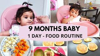 9 MONTHS BABY  1 DAY - FOOD ROUTINE   - BREAKFAST LUNCH DINNER  #babyfood