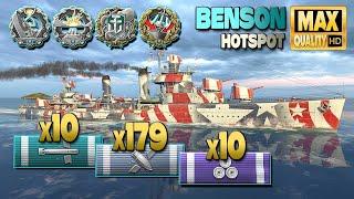 Destroyer Benson 37k BXP bottom tier carry - World of Warships